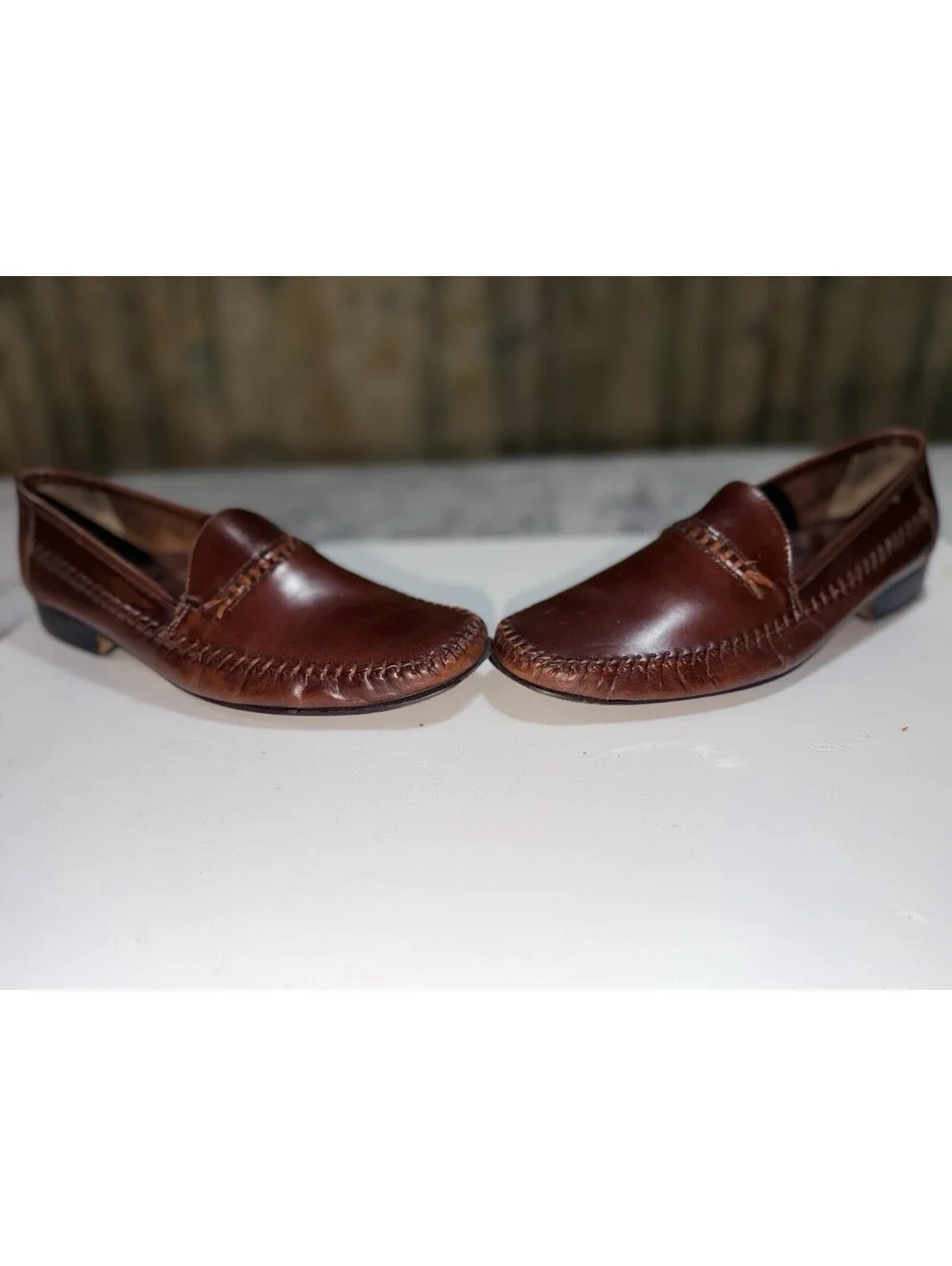 Giorgio Brutini Men's 10.5 D Brown Leather Penny Loafer Dress Shoes